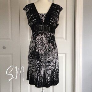 Worn Once! Style & Co. Black Pattern Dress